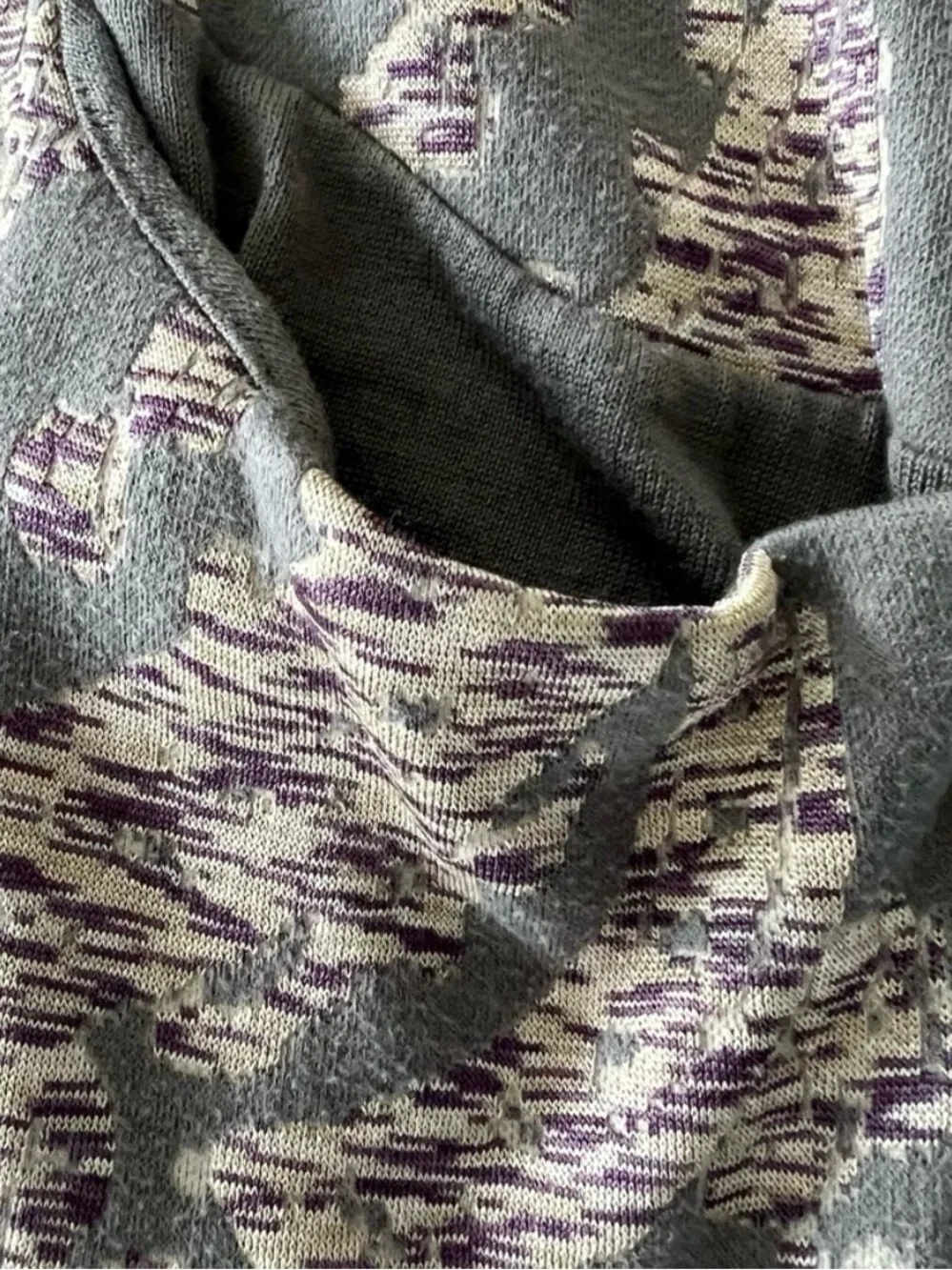 Free People Sweater Dress S Cowl Neck Boho Pocket Knit Tunic Gray Mauve